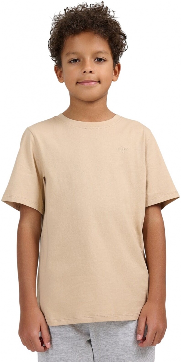Футболка 4F TSHIRT M3006 4FJWSS26TTSHM3006-83S р.122 бежевий — фото 1
