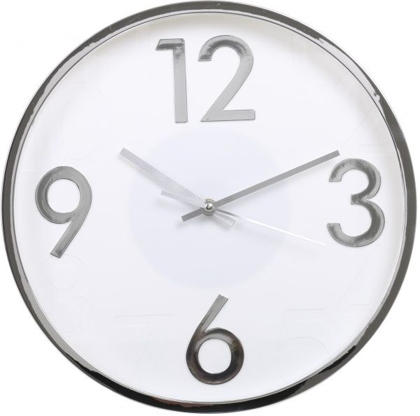Часы настенные Basic 35,5 см серебряный