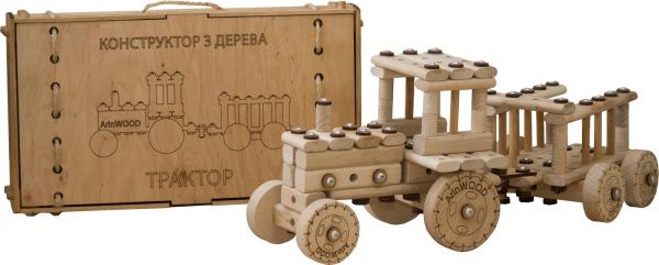 Конструктор деревянный ArinWOOD Трактор