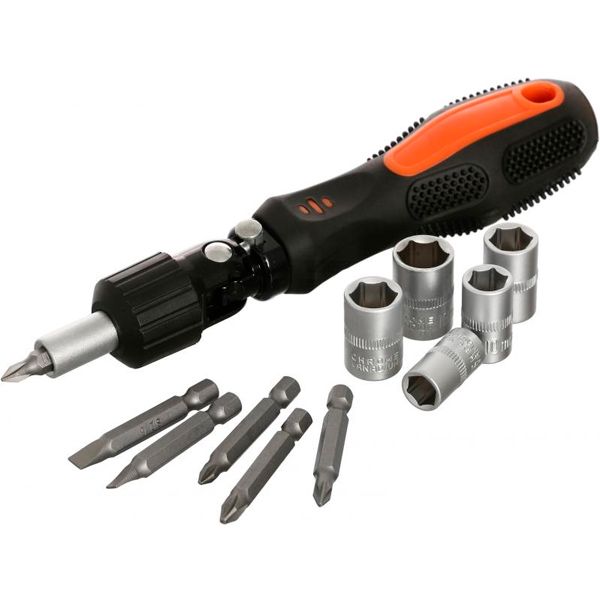 Отвертка Montero поворотная с набором насадок MN-40358