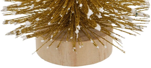 Елка декоративная настольная золотая 15x40 см