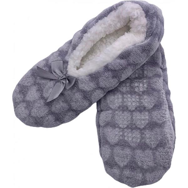 Капці домашні La Nuit Серця р. 36/37 сірий