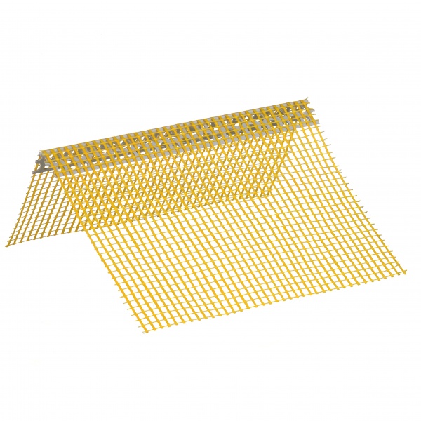 Уголок ПВХ перфорированный с сеткой ШТУКАТУР 100х150 мм 2,6 м 