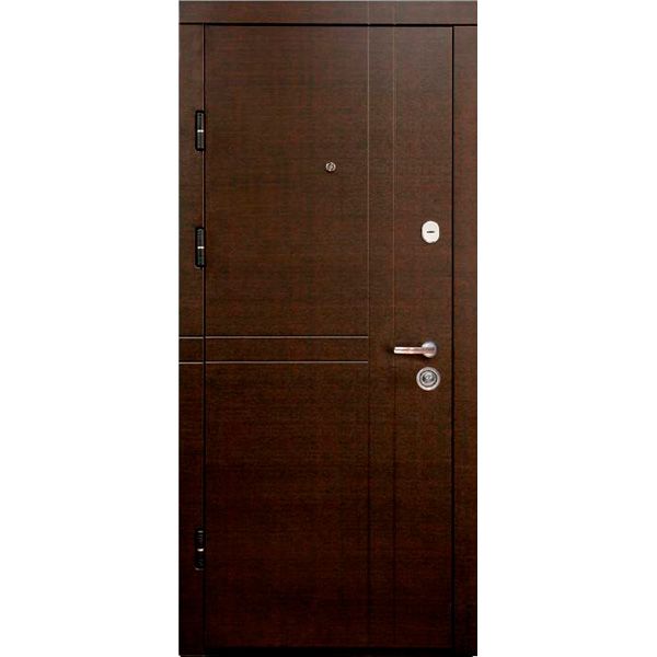 Дверь входная Министерство дверей ПК 180/161 венге горизонт темный / царга шале 2050x960мм левая