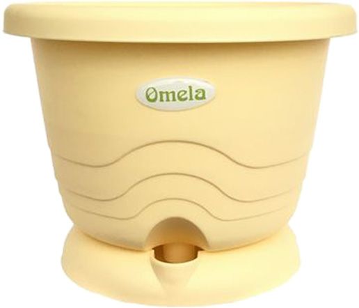 Горщик пластиковий Омела Омела Пастель 1,6 літра круглий 1,6л ваніль 