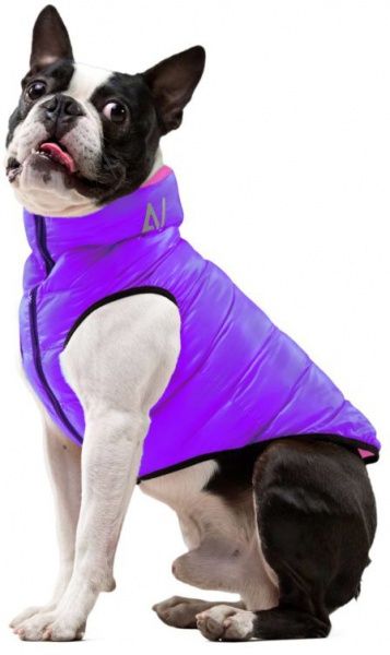 Куртка Airy Vest двостороння для собак М40 рожево-фіолетова