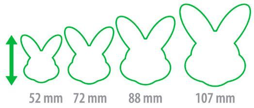 Формочки двухсторонние Зайчики DELICIA 4 размера 630870 Tescoma