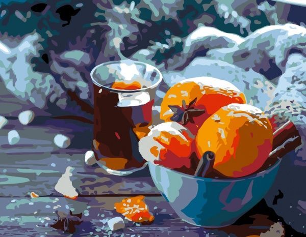 Картина по номерам Зимний уют 35х45 см Rosa Start 