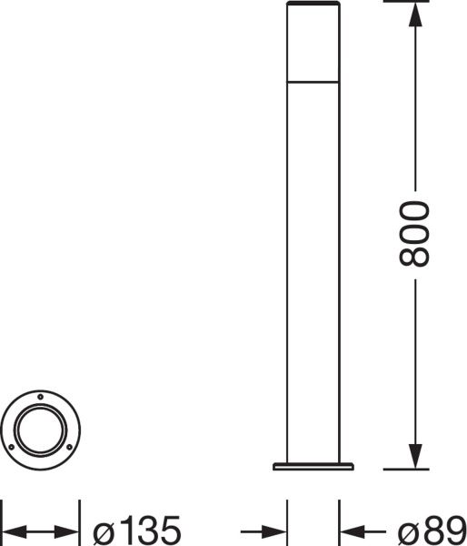 Светильник парковый Ledvance Endura Classic Pipe (80 см) E27 25 Вт IP44 темно-серый 