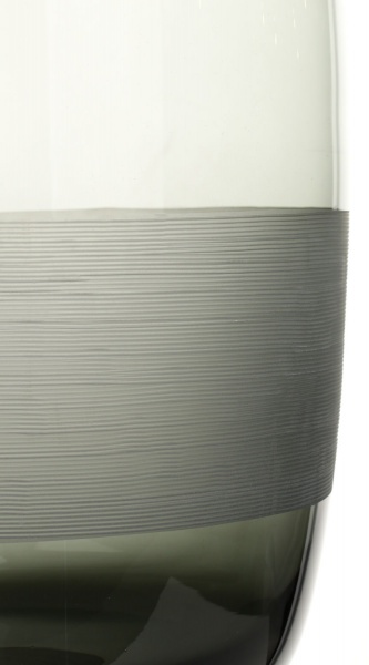 Ваза скляна морозний сірий Luxio d25 h35 см Wrzesniak Glassworks