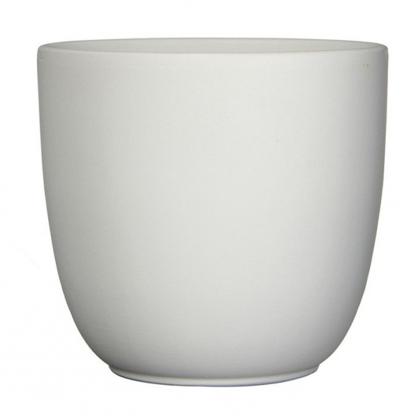 Вазон керамический Edelman Tusca 19,5 см круглый 4,23 л белый (144257) 