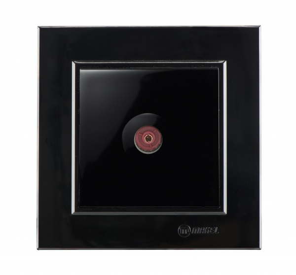 Розетка TV прохідна 1 Makel Karea IP20 чорний глянець 56111007