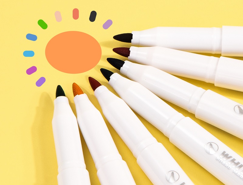 Маркер для білої дошки Deli S504 8 кольорів кулевидний 1 мм мульті