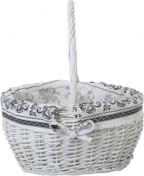 Кошик плетений з текстилем 37х31х19/41 см EBE18-7-1 