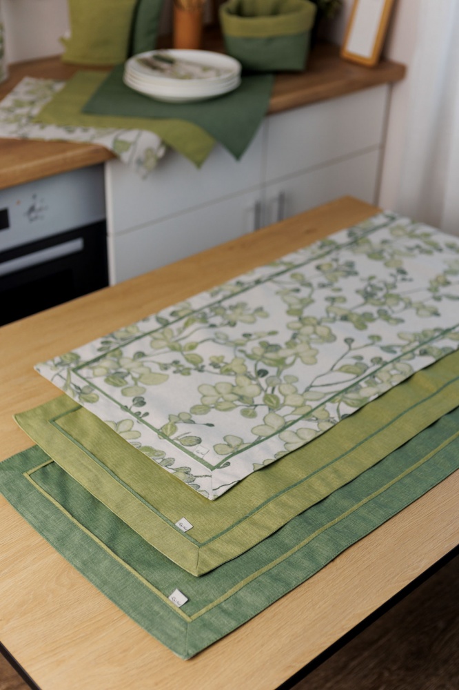 Раннер БОТАНИКА 140x40 см олива La Nuit