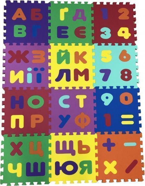Коврик-пазл Termoizol Азбука 30x30 см набор 12 шт.
