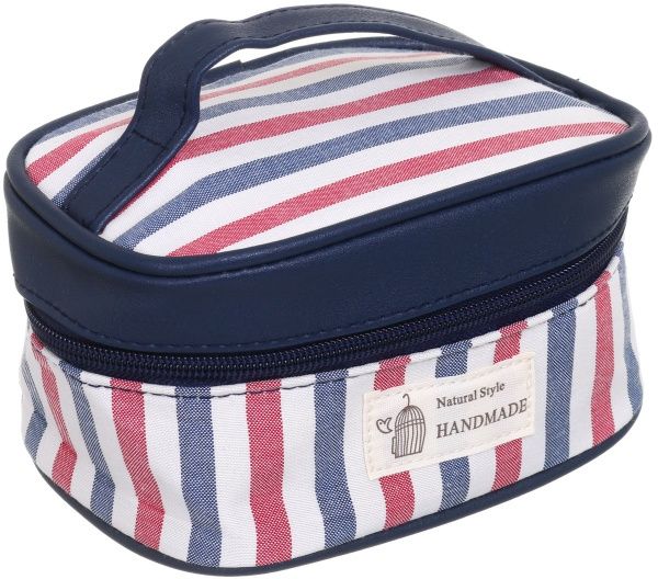 Косметичка Полоска красный с голубым 