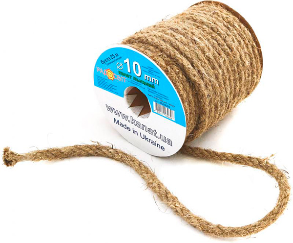 Канат льняной Радосвіт 10 мм коричневый