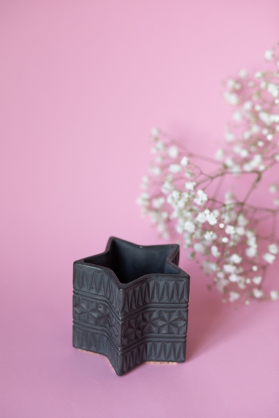 Кашпо декоративне Star темно-сірий бетон