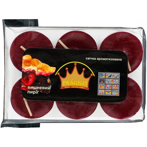 Набор арома-свечей Pragnis вишневый пирог 20 мм 6 шт