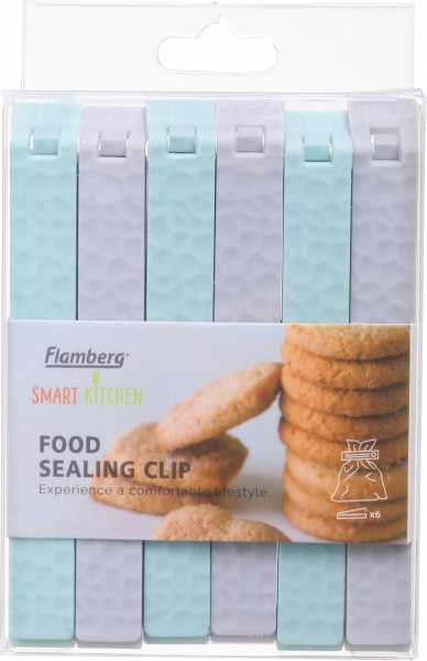 Зажимы для пакетов Flamberg Smart Kitchen Cuisine пластик 6 шт