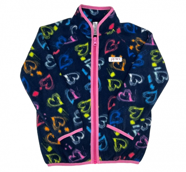 Джемпер детский для девочки JOIKS сердечко р.116 темно-синий F868 