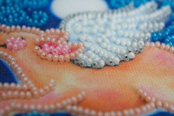 Набор для вышивания бисером Летающая свинка 150х150 мм Абрис Арт