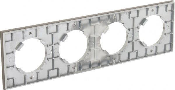 Рамка четырехместная HausMark Bela матовый хром SNG-FRM.RD20G4-MC