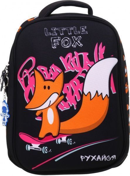 Ранець шкільний Bagland Turtle Littel Fox Move чорний суб.1037 (13470)