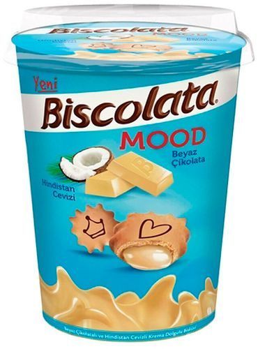 Печиво Biscolata з кремом білого шоколаду та кокосом 125 г 