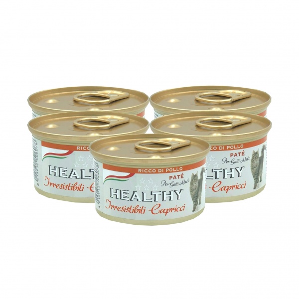 Корм для привередливых кошек Healthy Irr.Cap 4+1 курятина и рыба 85 г