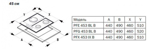Варочная поверхность Pyramida PFE 453 BL B