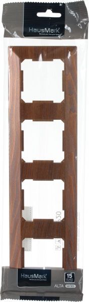 Рамка чотиримісна HausMark Alta горизонтальна дуб бронзовий SNG-FRP.SQ20G4-8/Oak-bronze
