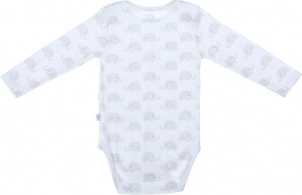Комбинезон детский ясельный Слоны р.68 бело-серый 494-222-17 