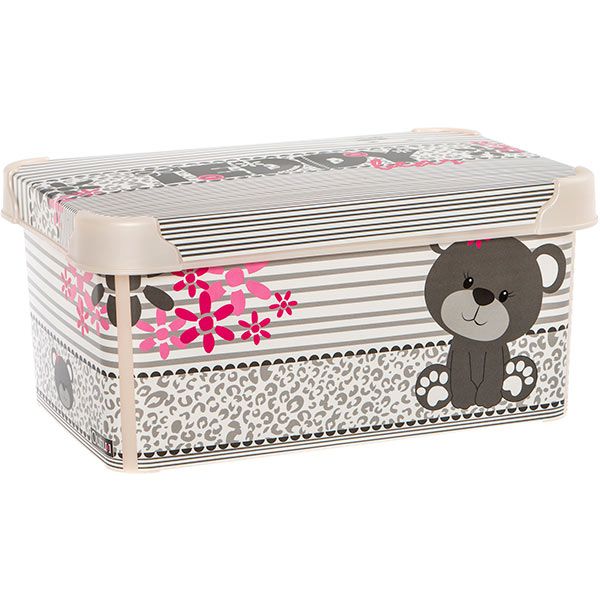 Ящик для вещей с крышкой Teddy Girl 5 л