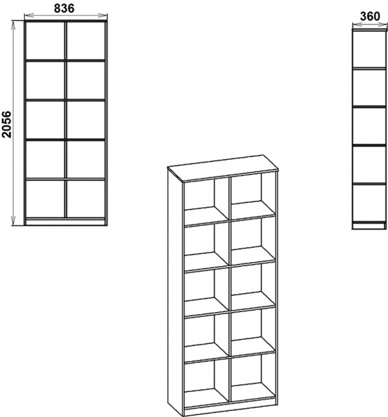 Шкаф Компанит КШ-2 орех 