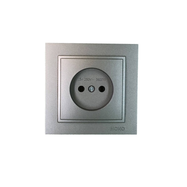 Розетка без заземления Mono Despina IP20 антрацит 102-242422-116