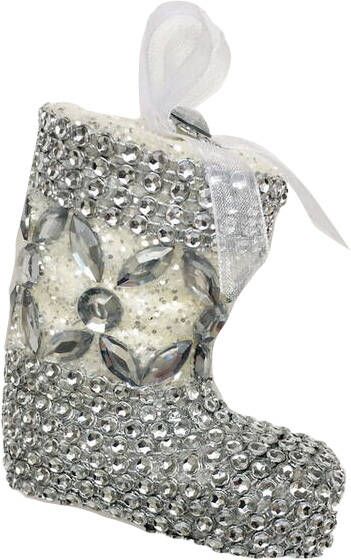 Подвеска Ботиночек сетка с камешков 9 см 