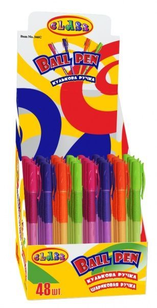 Ручка кулькова CLASS Ergo School 0,5 мм синя 4 кольори корпусу 346С 