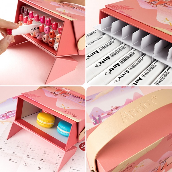 Набор маркеров Arrtx спиртовых Alp ASM-02RD 24 цвета красные оттенки LC302253 