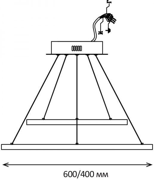 Люстра світлодіодна Hopfen 62W з пультом ДК 62 Вт білий Orion 