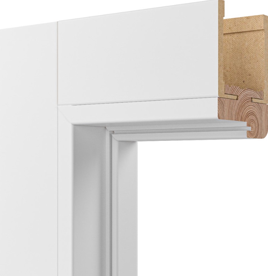 Стійка дверної коробки Гранд Lux + ХДФ 2000x38 мм білий