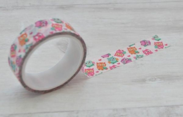 Стрічка паперова самоклейка Сови в невагомості 1.5см * 5м 740568 