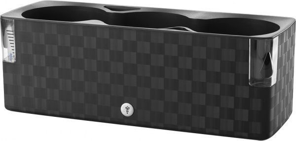 Вазон пластиковий Plastkon Cobble Trio 40x14x14 см прямокутний 6,2л антрацит 