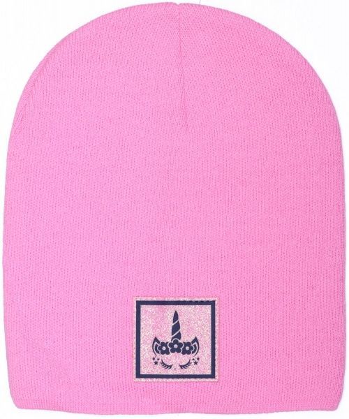 Шапочка дитяча для дівчинки Kraft+ 9710 р.50-52 темно-рожевий 