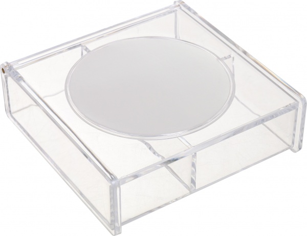 Органайзер для косметики Luna с зеркалом 15х15х4.7 см прозрачный 