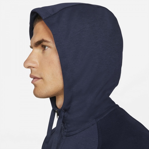 Джемпер Nike FCB MNK DF TRAVEL FLC HD 3/4Z CV9940-451 р. S синій