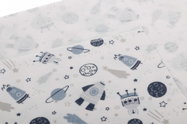 Пеленка Luna Kids Cosmo 90x90 см белый с принтом 