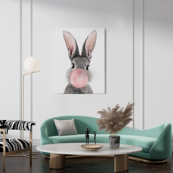 Картина на холсте Зайка с жевачкой 50x70 см WS Holst 14082210 