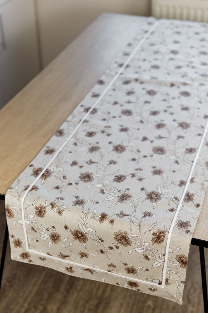 Дорожка (раннер) Сappuccino Цветы 40x140 см Прованс